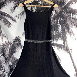 Garage Black Mesh Design Women's Tight Stretchy Smock Style Skater Dress